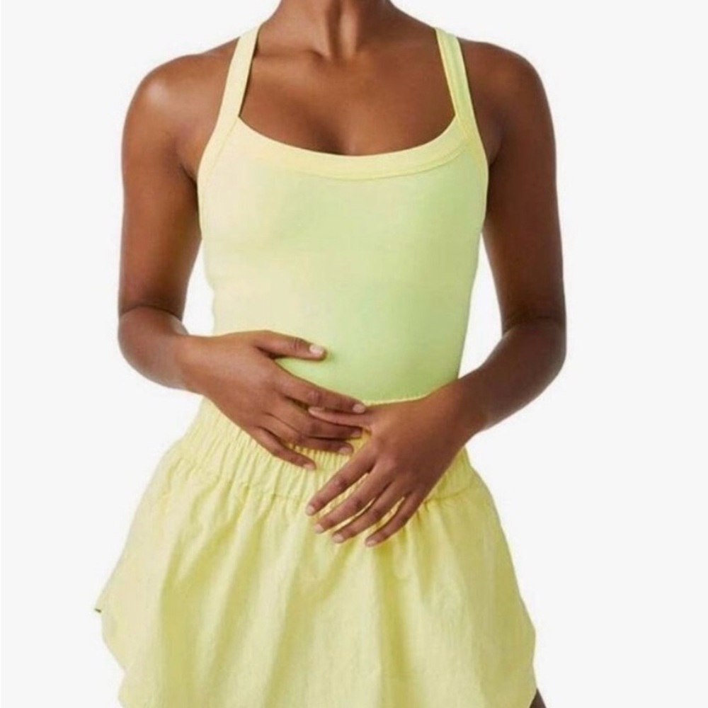 Free People Way Home skortsie. Yellow size XS
